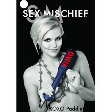 Sex & Mischief Xoxo Paddle, черный, Шлепалка с надписью