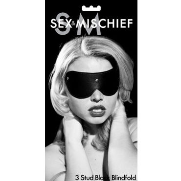 Sex & Mischief 3 Stud Designer Blindfold - фото, отзывы