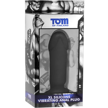 Tom of Finland XL Silicone Vibrating Anal Plug, черная - фото, отзывы