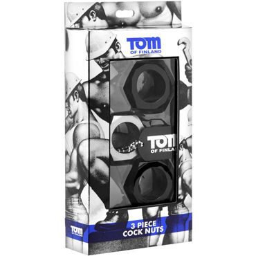 Tom of Finland 3 Piece Cock Nuts, черный - фото, отзывы