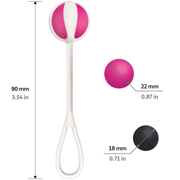 Gvibe Geisha Balls Magnetiс, черно-розовые - подробные фото в секс шопе Condom-Shop