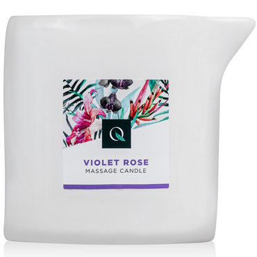 Exotiq Massage Candle Violet Rose, 200 мл - Массажная свеча с ароматом Фиалка и роза - купить в секс шопе
