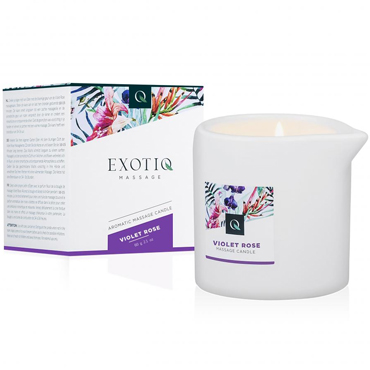 Exotiq Massage Candle Violet Rose, 60 мл, Массажная свеча с ароматом Фиалка и роза