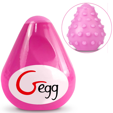 Gvibe Gegg, розовое, Яйцо-мастурбатор с рельефом
