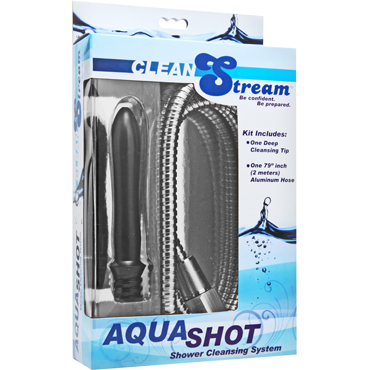 XR Brands Clean Stream Aqua Shot Shower Enema Cleansing System, черная - фото, отзывы