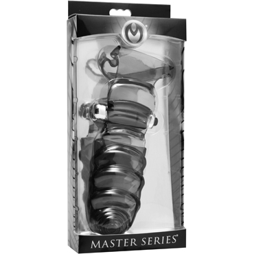 XR Brands Master Series Bang Bang, черная - Насадка на пальцы для стимуляции точки G - купить в секс шопе