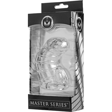XR Brands Master Series Soft Body Chastity Cage, прозрачная - Насадка для ограничения эрекции - купить в секс шопе