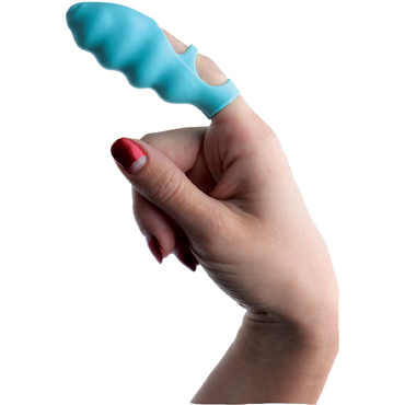 XR Brands Frisky Finger Bang-her Vibe, голубая - фото, отзывы