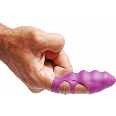 XR Brands Frisky Finger Bang-her Vibe, фиолетовая - Насадка на палец - купить в секс шопе