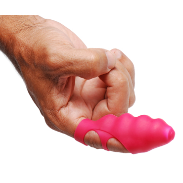 XR Brands Frisky Finger Bang-her Vibe, розовая - Насадка на палец - купить в секс шопе
