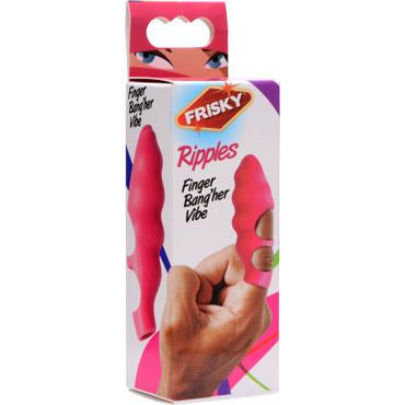 XR Brands Frisky Finger Bang-her Vibe, розовая, Насадка на палец и другие товары XR Brands с фото