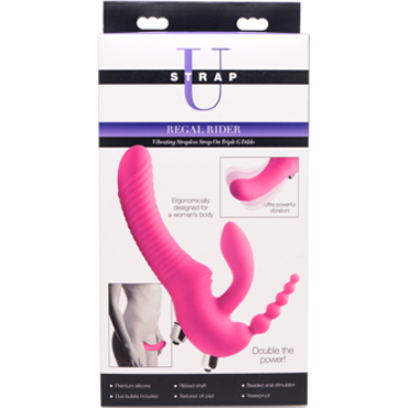 XR Brands Strap U Regal Rider, розовый - подробные фото в секс шопе Condom-Shop