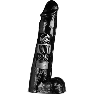 XR Brands Moby The World's Largest Dildo, черный - Огромный фаллоимитатор - купить в секс шопе