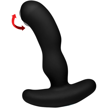 XR Brands Pro-Digger 7X Silicone Stimulating Beaded P-Spot Vibe, черный - Вибромассажер для простаты - купить в секс шопе
