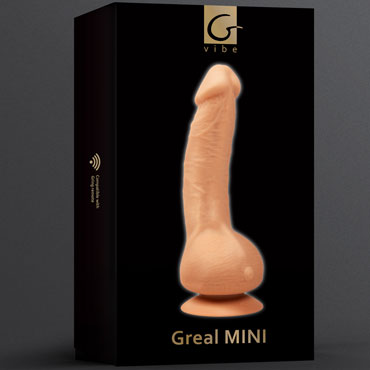 Gvibe Greal Mini, телесный - Уменьшенная версия реалистичного вибратора - купить в секс шопе