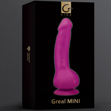Gvibe Greal Mini, фуксия - Уменьшенная версия реалистичного вибратора - купить в секс шопе