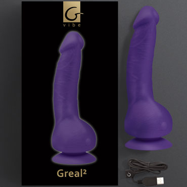 Gvibe Greal, фиолетовый - Реалистичный вибратор с возможностью беспроводного управления - купить в секс шопе
