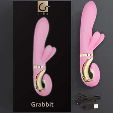 Gvibe Grabbit, розовый - Вибратор с клиторальной стимуляцией - купить в секс шопе
