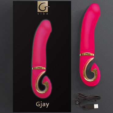 Gvibe Gjay, розовый - Вибратор из нежного материала - купить в секс шопе