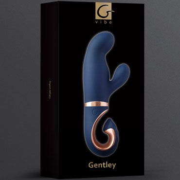 Gvibe Gentley, синий - Вибратор кролик для стимуляции точки G и клитора - купить в секс шопе