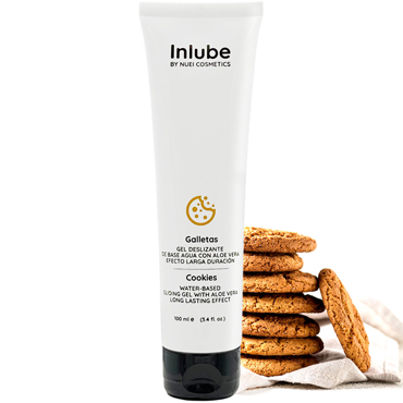 NUEI Inlube Cookies, 100 мл, Водный лубрикант с алоэ вера и ароматом печенья