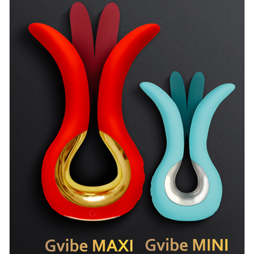 Gvibe Maxi, красный - Универсальный вибратор для пар - купить в секс шопе