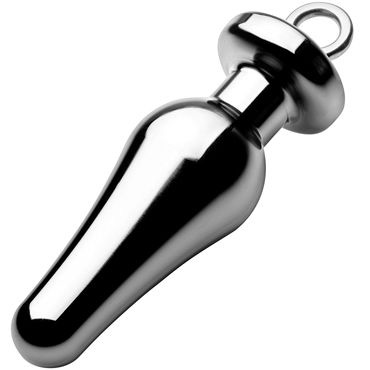 Tom of Finland Weighted Aluminum Plug With Pull Ring, серебристая