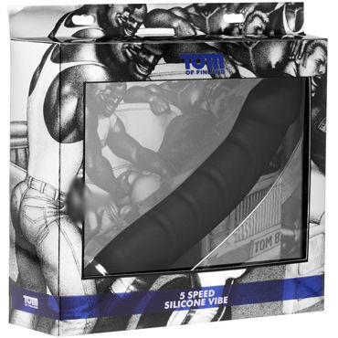 Tom of Finland 5 Speed Silicone Vibe, черный - фото, отзывы