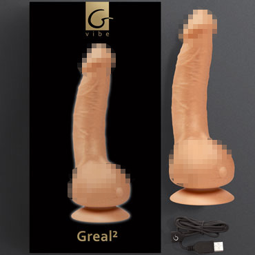 Gvibe Greal, телесный - Реалистичный вибратор с возможностью беспроводного управления - купить в секс шопе