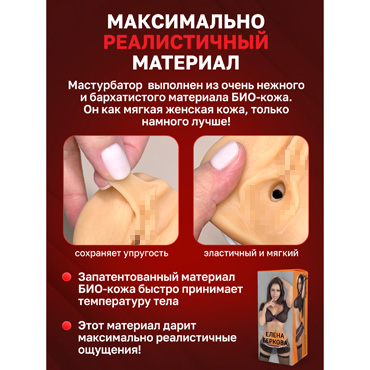 ФлешНаш Elena Berkova 2.0, 22х8 см, Двухсторонний мастурбатор вагина-анус и другие товары ФлешНаш с фото