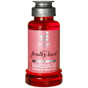 Swede Fruity Love Massage, 100мл, Лосьон для массажа с ароматом шампанского и клубники