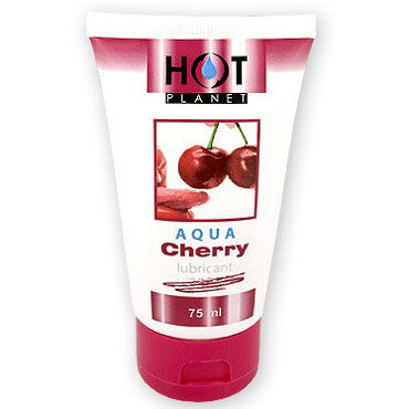 Hot Planet Aqua Cherry, 75мл, Смазка на водной основе с ароматом вишни