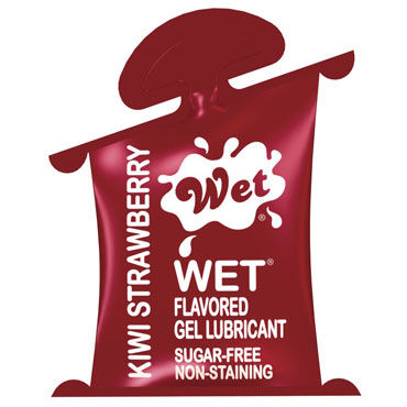 Wet Flavored Kiwi Strawberry, 10 мл, Лубрикант с ароматом клубники и киви
