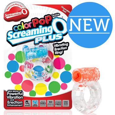 Screaming O Color Pop Plus, голубой, Классическое кольцо с вибрацией