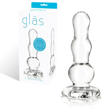 Glas Butt Plug, 9 см, Прозрачная анальная елочка