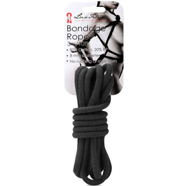 Lux Fetish Bondage Rope, черная, Веревка для связывания