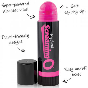 Screaming O Vibrating Lip Balm, розовый, Вибратор в виде бальзама для губ и другие товары Screaming O с фото