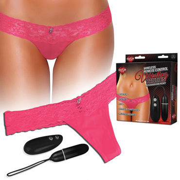 Hustler Wireless Remote Control Vibrating Panties, розовые