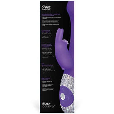 Rabbit Company G-spot Rabbit Crystalized, фиолетовый - Вибромассажер для точки G - купить в секс шопе