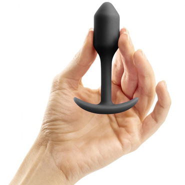 B-Vibe Snug Plug 1, черная - Анальная пробка из силикона - купить в секс шопе