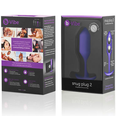 Новинка раздела Секс игрушки - B-Vibe Snug Plug 2, фиолетовая