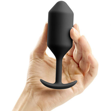 B-Vibe Snug Plug 3, черная - Анальная пробка из силикона - купить в секс шопе