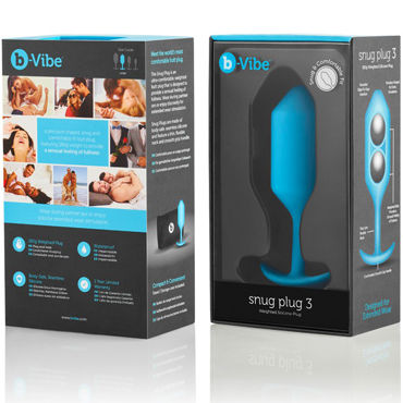 Новинка раздела Секс игрушки - B-Vibe Snug Plug 3, голубая