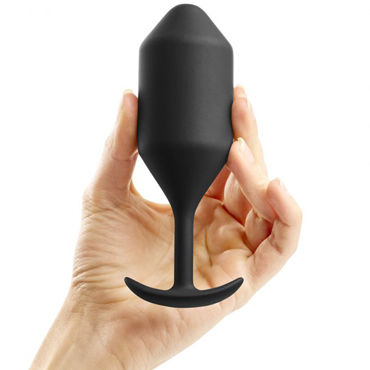 B-Vibe Snug Plug 4, черная - Анальная пробка из силикона - купить в секс шопе