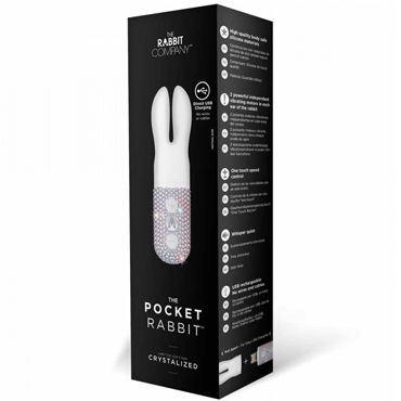 Новинка раздела Секс игрушки - Rabbit Company Pocket Rabbit Crystalized, белый