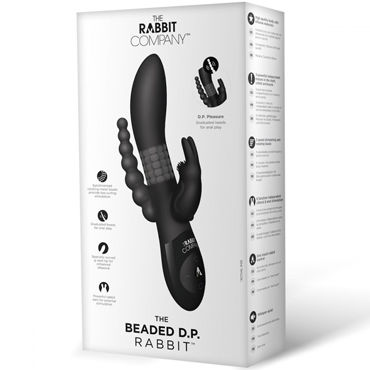 Новинка раздела Секс игрушки - Rabbit Company Beaded D.P. Rabbit, черный