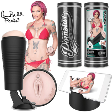 Pornstar Shower Sex - Anna Bell Peaks, телесный/черный, Копия вагины порно-звезды Анны Белл Пикс с присоской