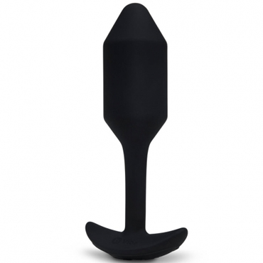 B-Vibe Vibrating Snug Plug 2, черная - Пробка для ношения с вибрацией - купить в секс шопе