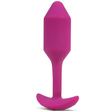 B-Vibe Vibrating Snug Plug 2, розовая - Пробка для ношения с вибрацией - купить в секс шопе