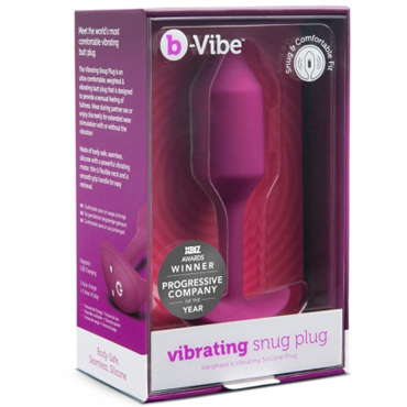B-Vibe Vibrating Snug Plug 2, розовая - фото 7